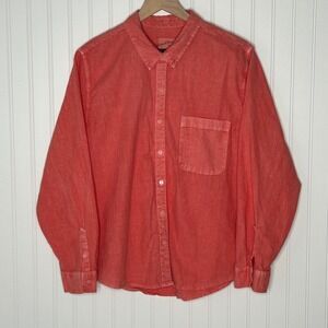 Universal Thread Womens Coral Linen Blend Button Down Shirt XXL